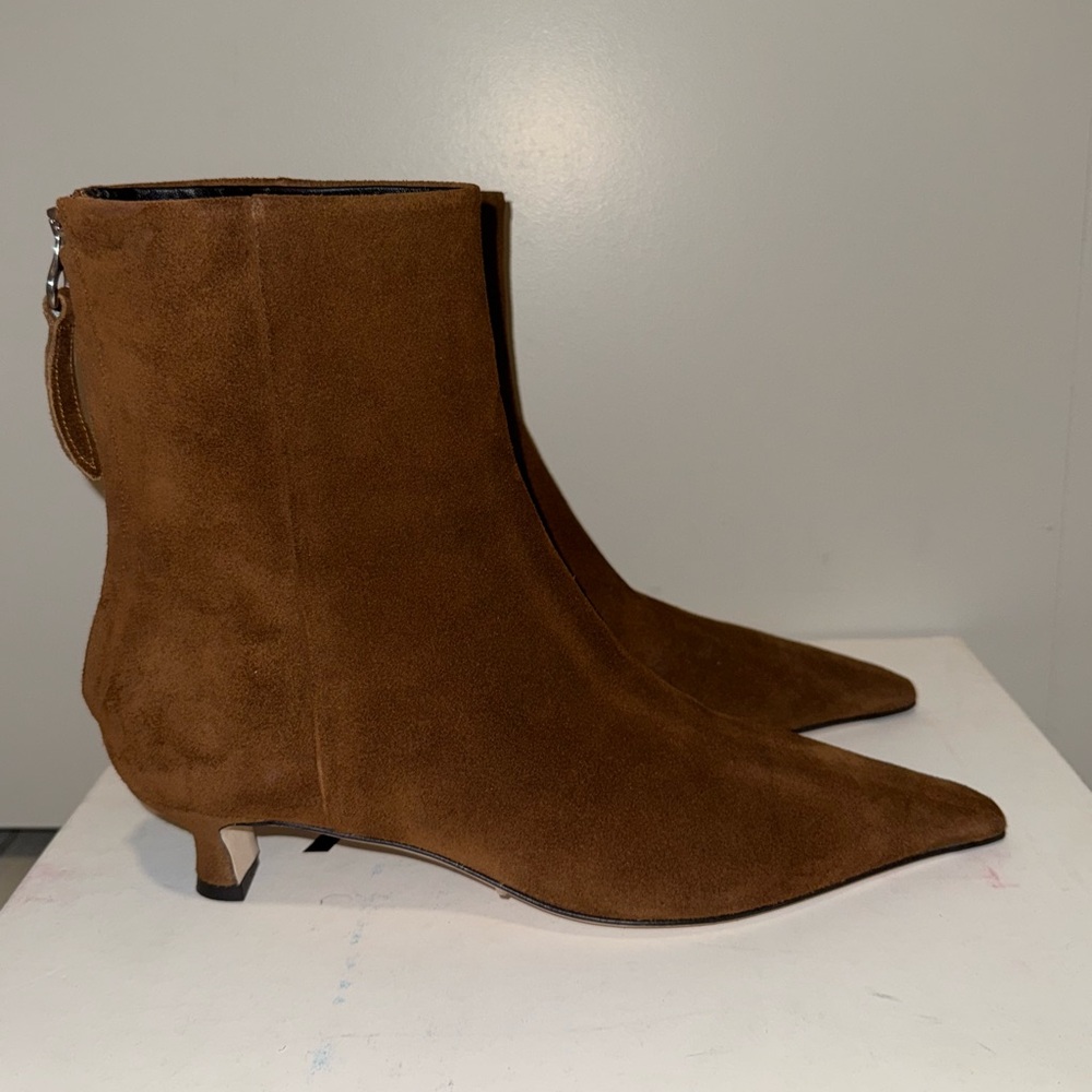 Aeyde Zoe Kitten Heel Boots, 38, Brown - Picture 3 of 16